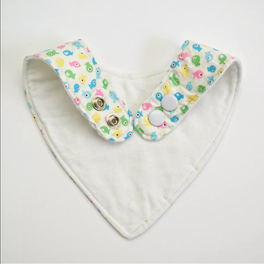 Handmade Cotton Flannel Snap Button Baby Bandana - Picture 2 of 2